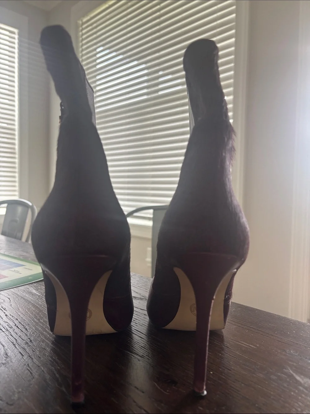 Michael Kors Pointed Toe Ankle Booties in Burgundy Size 7.5